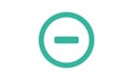 Rounded delete button with minus icon vector isolated on white background for your web and mobile app design,