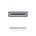 rounded delete button with minus icon on white background. Simple element illustration from UI concept