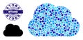 Scratched STORE Round Guilloche Stamp and Cloud Composition Icon of Round Dots Royalty Free Stock Photo