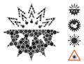 Rounded Dot Coronavirus Structure Icon Collage