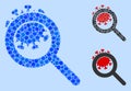 Rounded Dot Explore Coronavirus Icon Collage