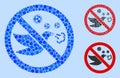 Rounded Dot Forbidden Bird Flu Icon Mosaic Royalty Free Stock Photo