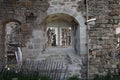 Rounded double medieval castel windows