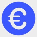 Rounded Euro Vector Icon Illustration Royalty Free Stock Photo