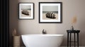 Rounded Forms: Framed Art Prints For Bathroom Decor