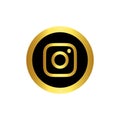 Rounded Gold Instagram logo for web and print