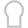 Rounded Horseshoe Arch Flower Frame