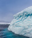 Rounded ice berg floats off coast of Antarctica Royalty Free Stock Photo