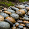 Are rounded and irregularly shaped, typical of river or beach rocks, Royalty Free Stock Photo