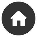 Rounded light black & white home icon for websites Royalty Free Stock Photo