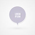 Rounded marker. You are here pointer. Vector illustration, flat design