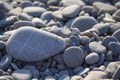 Rounded Pebble beach ground Royalty Free Stock Photo