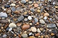 rounded pebbles in a stream bed