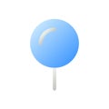 Rounded push pin flat gradient two-color ui icon Royalty Free Stock Photo