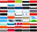 Rounded rectangle button set 1 Royalty Free Stock Photo