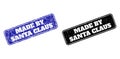 MADE BY SANTA CLAUS Black and Blue Rounded Rectangle Watermarks with Rubber Styles