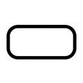 Rounded rectangle outline icon on white background shape border Royalty Free Stock Photo