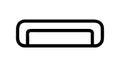 Rounded Rectangle Outline Vector Icon, vector design Generative AI Royalty Free Stock Photo