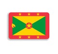 Rounded rectangle vector flag of Grenada
