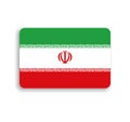Rounded rectangle vector flag of Iran
