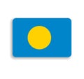 Rounded rectangle vector flag of Palau Royalty Free Stock Photo