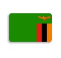 Rounded rectangle vector flag of Zambia