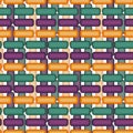 Rounded rectangles seamless pattern. Vector stock illustration eps 10. Royalty Free Stock Photo