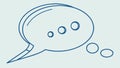 Rounded Rectangular Speech Bubble with Dots, Ideal for Comments or Thoughts, vector design Generative AI Royalty Free Stock Photo
