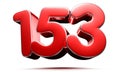 Number 153. Royalty Free Stock Photo