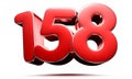 Number 158. Royalty Free Stock Photo