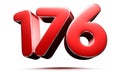 Number 176 Royalty Free Stock Photo