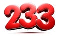 Number 233. Royalty Free Stock Photo
