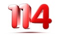 Number 114. Royalty Free Stock Photo