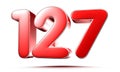 Number 127. Royalty Free Stock Photo