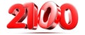 Numbers 2100. Royalty Free Stock Photo