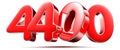 Number 4400 red. Royalty Free Stock Photo