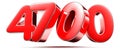 Number 4700 red. Royalty Free Stock Photo