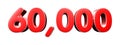 Number 60000. Royalty Free Stock Photo