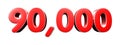 Number 90000. Royalty Free Stock Photo