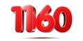 Number 1160. Royalty Free Stock Photo