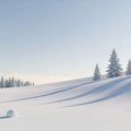 Rounded snow mound is visible in the foreground, adding texture to Royalty Free Stock Photo