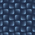 Rounded Squares Cool Seamless Pattern Trend Vector Blue Abstract Background Royalty Free Stock Photo