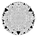 Rounded Triangle Icon Collage Fireworks Round Cluster