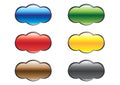 Rounded varicoloured buttons