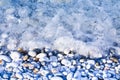 Rounded white stones under fresh transparent water