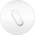 Rounded white wall power switch Royalty Free Stock Photo