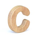 Rounded wooden font Letter C 3D Royalty Free Stock Photo