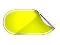 Rounded Yellow hamous sticker or label Royalty Free Stock Photo