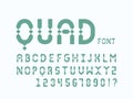 Rounder italic font. Cyrillic vector