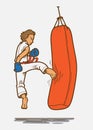 Roundhouse kick Royalty Free Stock Photo